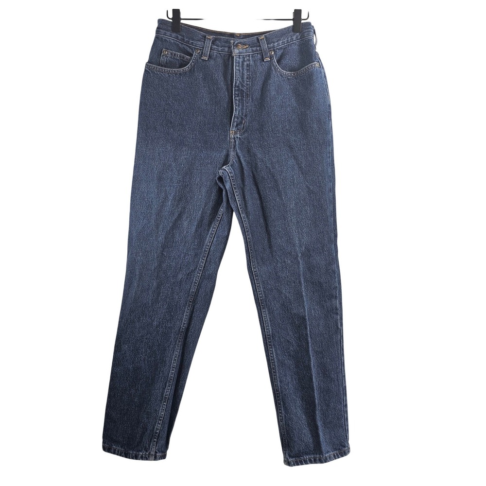 Lands End Direct‎ Merchants Womens 8 Regular Blue High Rise Straight Leg Jeans